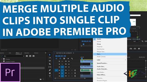 Adobe Premiere Pro How to Combine Multiple Video or Audio Clips Using