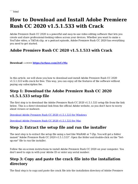 Adobe Premiere Rush CC 2020 v1.5.29.32 with Crack