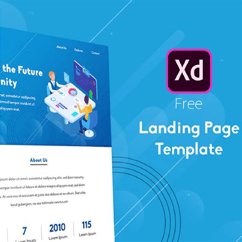 Adobe XD Landing Page Template BlueTrading Web Design Trends