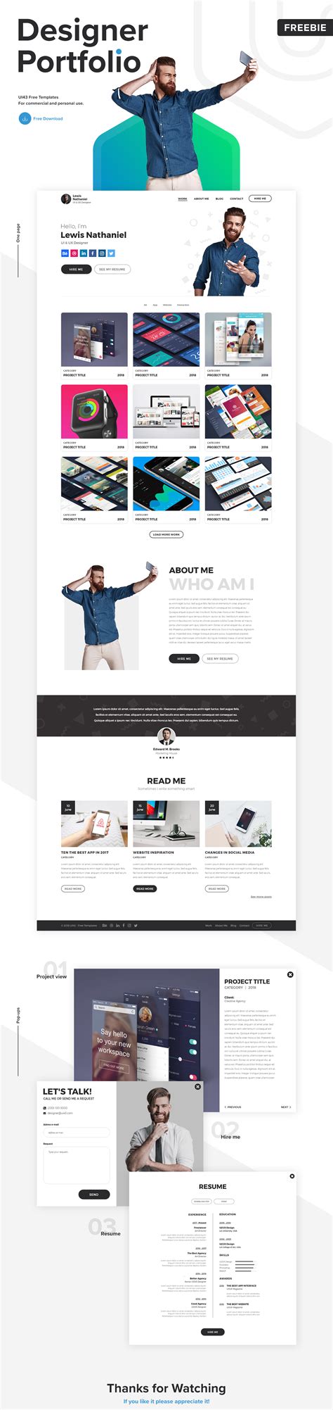 Adobe XD Portfolio Template on Behance