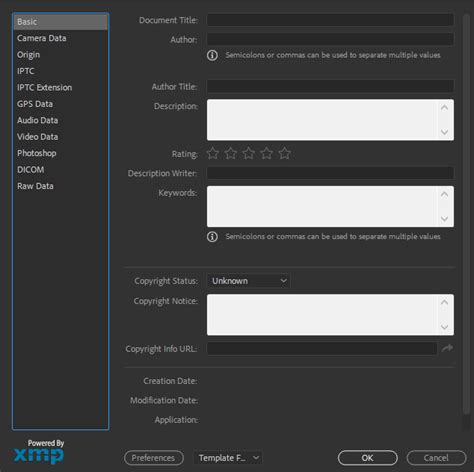 Adobe XMP Metadata Overview