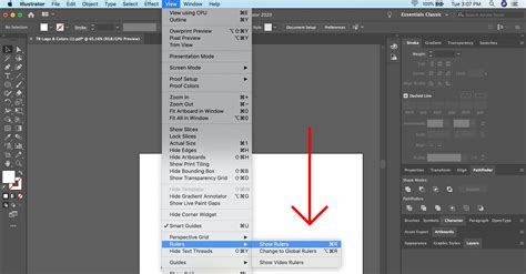 Adobe illustrator ruler. Sep 23, 2023 · In VIEW menu uncheck "Snap to Point" (NOTE: this has moved in latest version to Preferences menu (see #3 below) In the TRANSFORM PALETTE un-check "Align to Pixel Grid". Other related options in PREFERENCES -"Disable Snap to Point". This has finally been updated by Adobe in the latest version of Illustrator v.23.01 and later. 