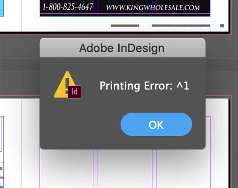 Adobe indesign error 1