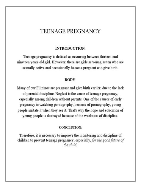 Adolescence and Preg Position Paper