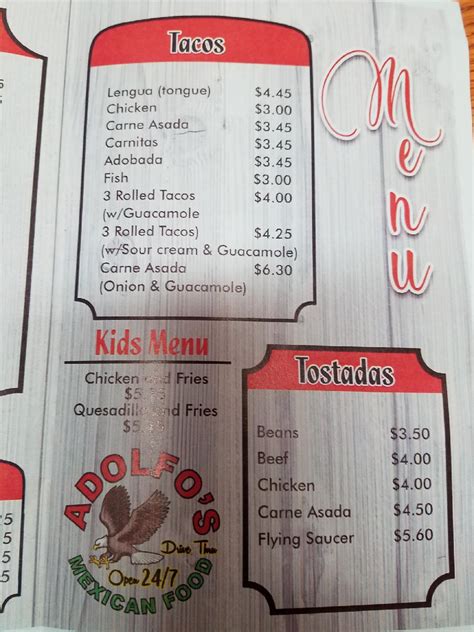 Adolfo's - Order food online at Adolfo's Mexican Food, San Clemente with Tripadvisor: See 7 unbiased reviews of Adolfo's Mexican Food, ranked #92 on Tripadvisor among 236 restaurants in San Clemente.