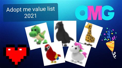 Adopt Me! Value list for 2021! YouTube