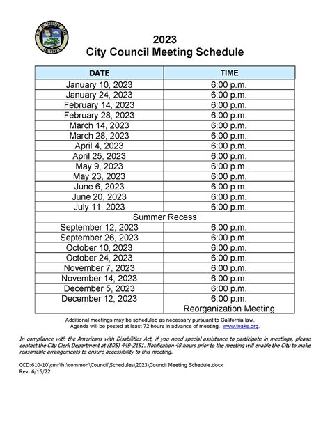 Adopting City Council Meeting Dates for 2019 12 03 18