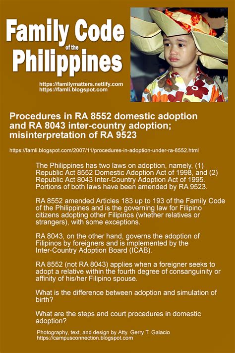 Adoption RA 8552 and 8043