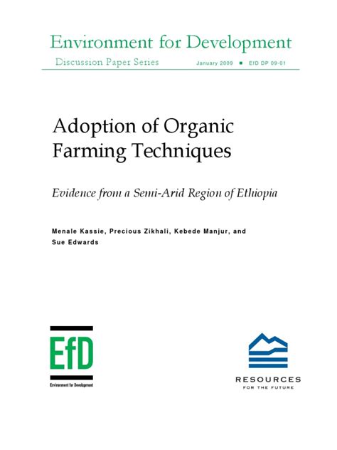 Adoption of Organic Farming Techniques EthiopiaCaseStudy