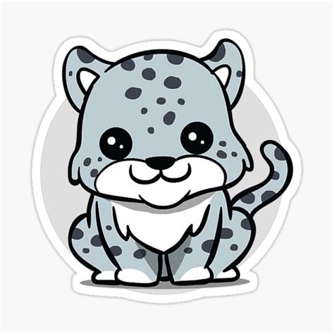 Adorable Chibi Kawaii Baby Snow Leopard Lover Sweatshirt