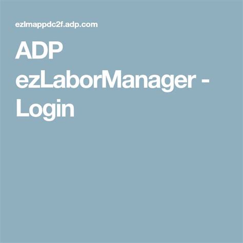 Adp ezlabormanager login. ADP ezLaborManager® - Client Login. Language. English (United States) English (Canada) 