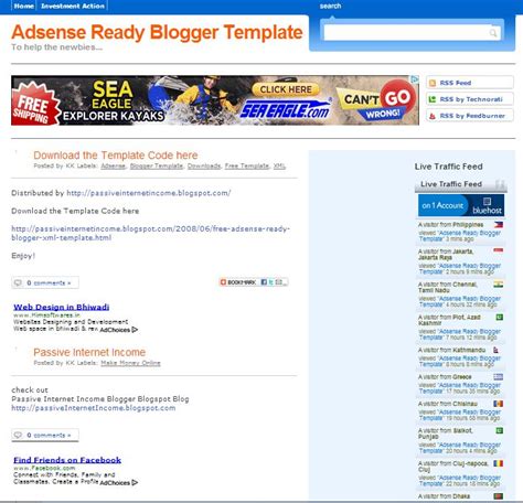 Adsense Blogger Templates Extemplates