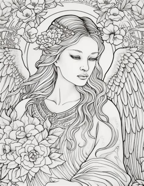 Adult Coloring Angels