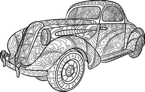 Adult Coloring Books Cars
