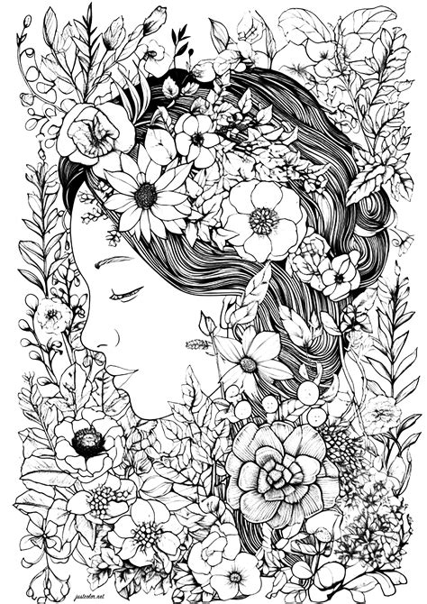 Adult Coloring Books Flora