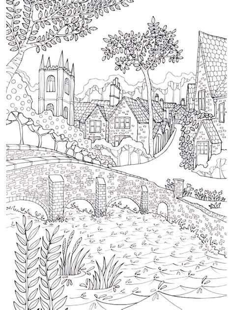 Adult Coloring Books Landscapes