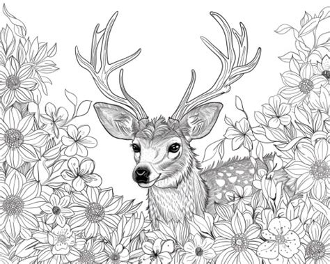 Adult Coloring Deer