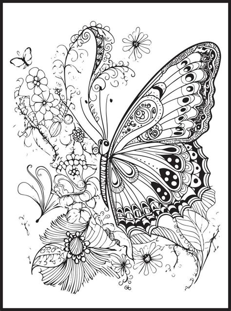 Adult Coloring Page Butterfly