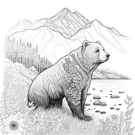 Adult Coloring Pages Bears