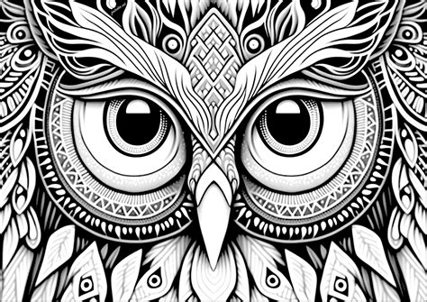 Adult Coloring Pages Owls