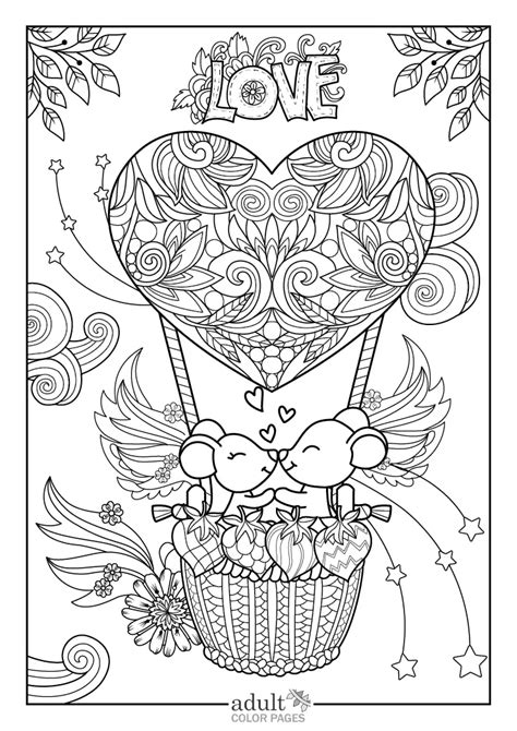 Adult Coloring Pages Valentines Day