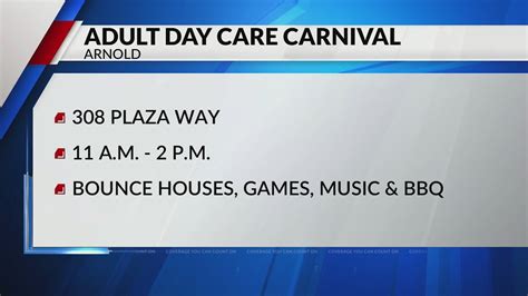 Adult Day Care carnival taking place in Arnold, Missouri today