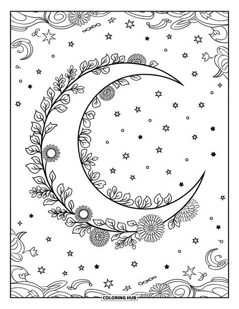 Adult Moon Coloring Pages