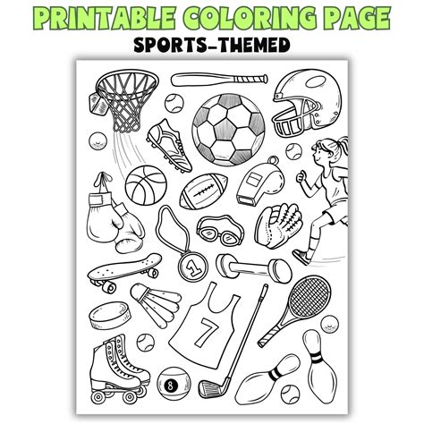 Adult Sports Coloring Pages