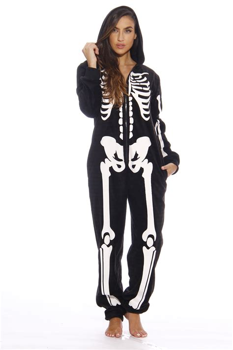 Spooktacular Creations Unisex Skeleton Onesie Pajama Plush Skeleton Jumpsuit Zippered Halloween Hoody Pajama for Adult Sleepwear Costume(Large) Black 4.3 out of 5 stars 1,082 1 offer from $33.99