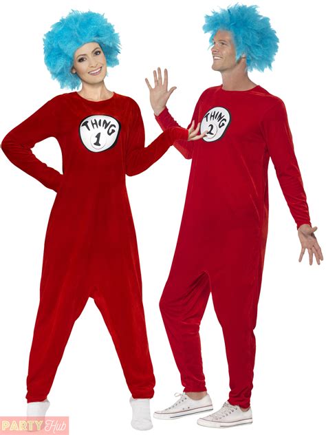 Adult thing one thing two costumes. Turn up the mischief with your number one, in our iconic Adult Thing 1 and Thing 2 Costume. Complete with jumpsuit and the perfect wacky blue wig, you are sure to look like you hopped straight out of the world of Dr. Seuss. 