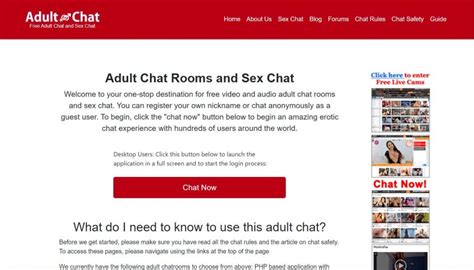 You can chat as a guest anonymously. . Adultchat