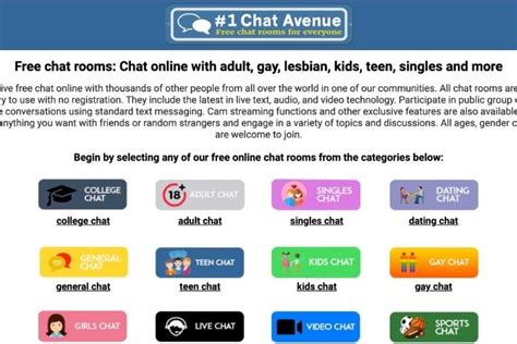 Adultchatave - You have come to the right place to chat for free. Gays, lesbians and bisexual men from all over the world are ready to connect in a live and real-time community chat platform. Connect instantly by registering your nickname or anonymously as a guest user. There is no registration required and no fees. Join hundreds of other users in a safe and ... 