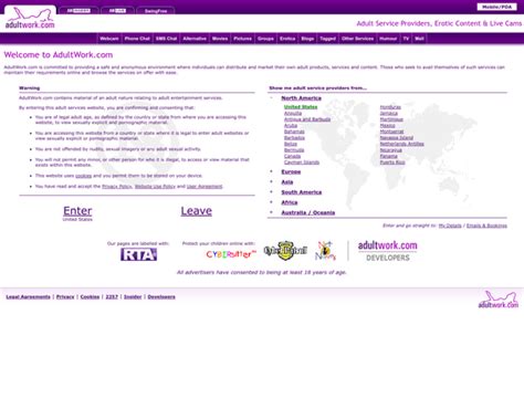 AdultWork.com contains material of an adult nature relating to adult entertainment services. By entering this adult services website, you are confirming and consenting that: You are of legal adult age, as defined by the country or state from where you are accessing this website, to view sexually explicit and pornographic material.. Adultwoork