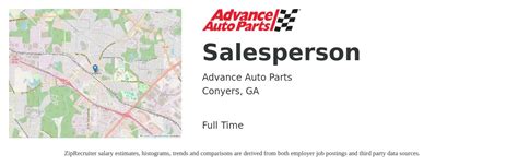 Advance Auto Parts, Inc. Salesperson Job in Alpharetta, GA