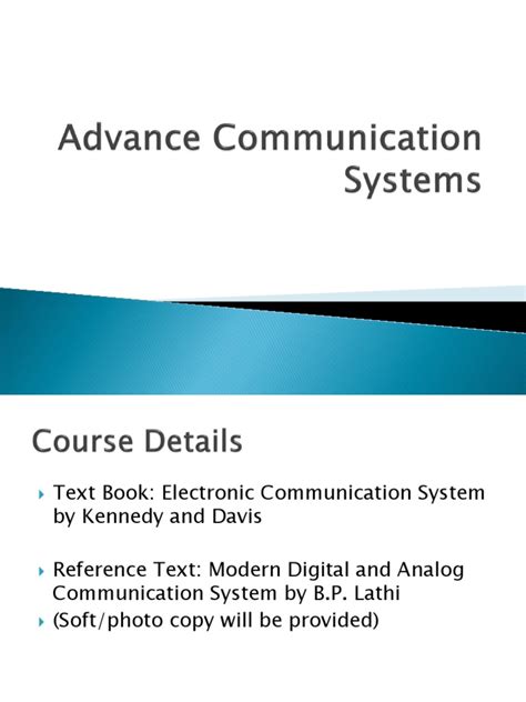 Advance Communication System Lectures Part 8