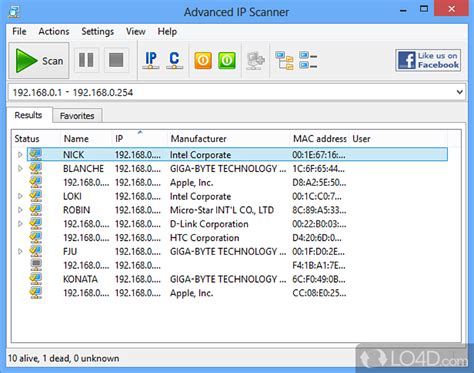  Advanced IP Scanner یک اسکنر IP رایگان سریع، قوی برای استفاده در ویندوز که در عرض چند ثانیه، این نرم افزار تمام رایانه ها را در شبکه شما پیدا می کند و دسترسی آسان به منابع مختلف، از جمله HTTP، HTTPS، FTP یا پوشه های اشتراکی را فراهم می کند. .