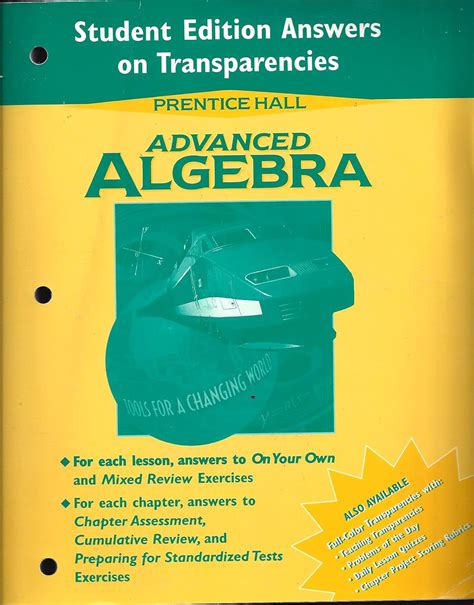 Advanced Algebra Student Edition Answers On Transparencies