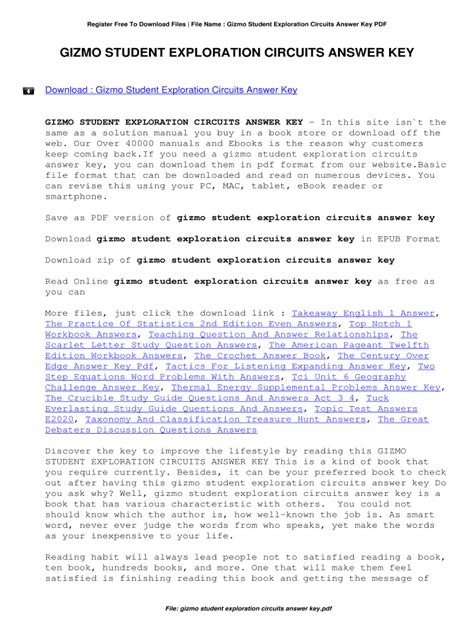 Advanced Circuits Gizmo Answer Key Fill Online, Printable, Fillable