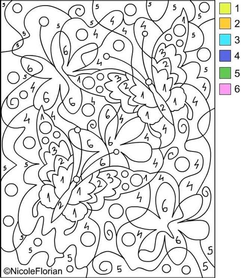 Advanced Color by Number Coloring Pages Abstract coloring pages