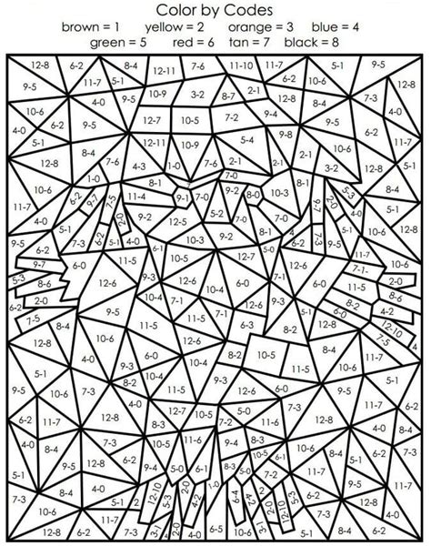 Advanced Color by Numbers Coloring Page Free Printable Coloring Pages