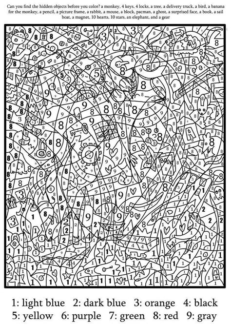 Advanced Color by Numbers for Adult Coloring Page Free Printable
