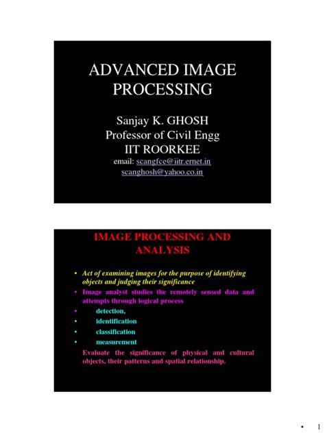 Advanced Image Processing IIRS 2008