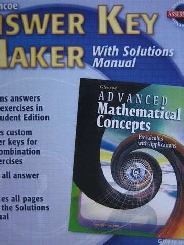 Advanced Mathematical Concepts Test Answer Key
