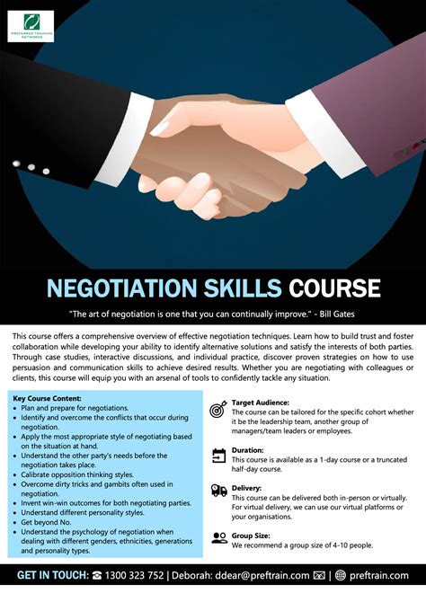 Advanced Negotiation Skills Certification