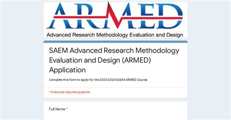 Advanced Research Methodology Evaluation and Design (ARMED) Pilot Grant