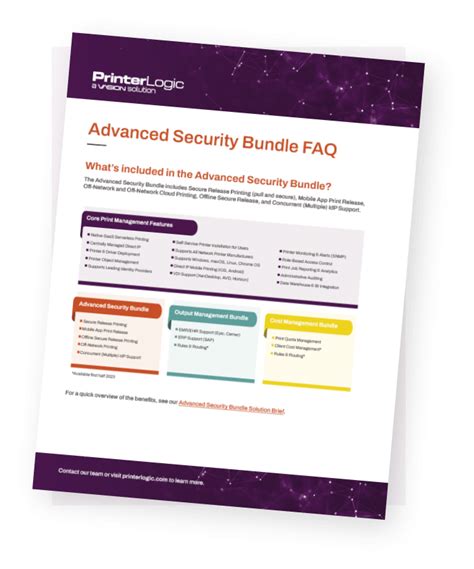 Advanced Security Bundle Vasion Print PrinterLogic