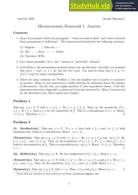 Advanced Solutions Exam Microeconomics