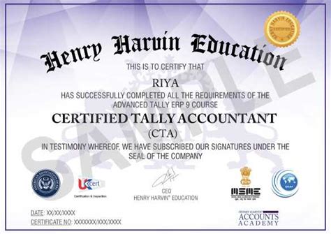 Advanced Tally ERP 9 Training Practical Examples - Henry Harvin