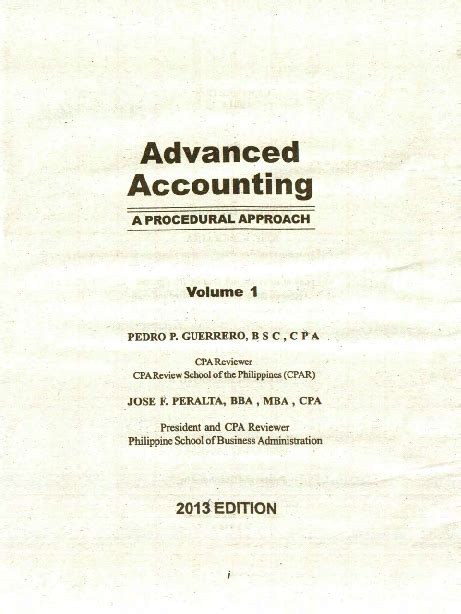 Advanced accounting 1 by guerrero and peralta manual. - Valg og politikket samfunn i endring.