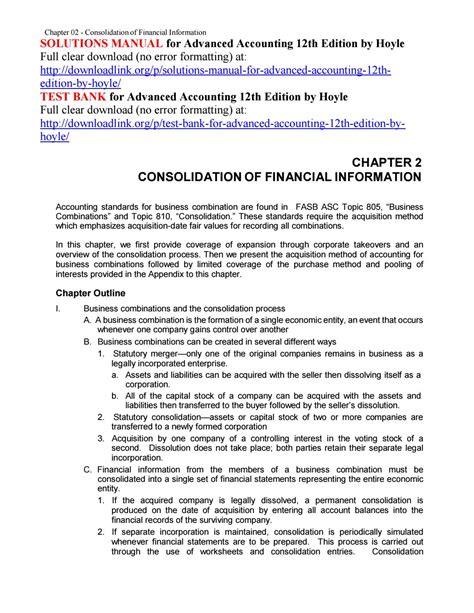 Advanced accounting consolidated financial statements solutions manual. - Raising venture capital finance in europe a practical guide for business owners.